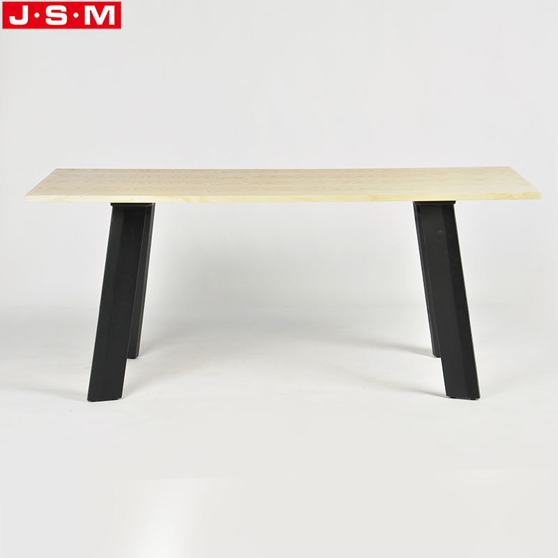 Ash Timber Base Wooden Restaurant Veneer Table Top Dining Room Table