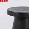 Modern Homemade Living Room Center Black Wooden Round Side Table