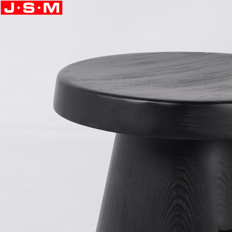 Modern Homemade Living Room Center Black Wooden Round Side Table