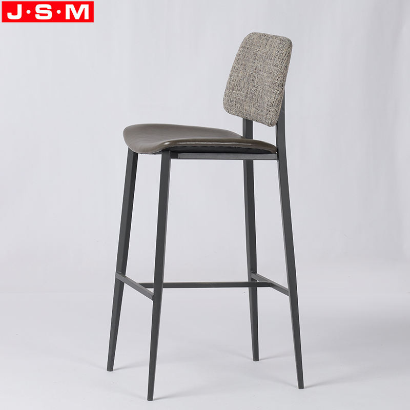 Wholesale Nordic Luxury Modern fabric High Counter Height Bar Chairs Stools For Kitchen Restaurant Bar Table