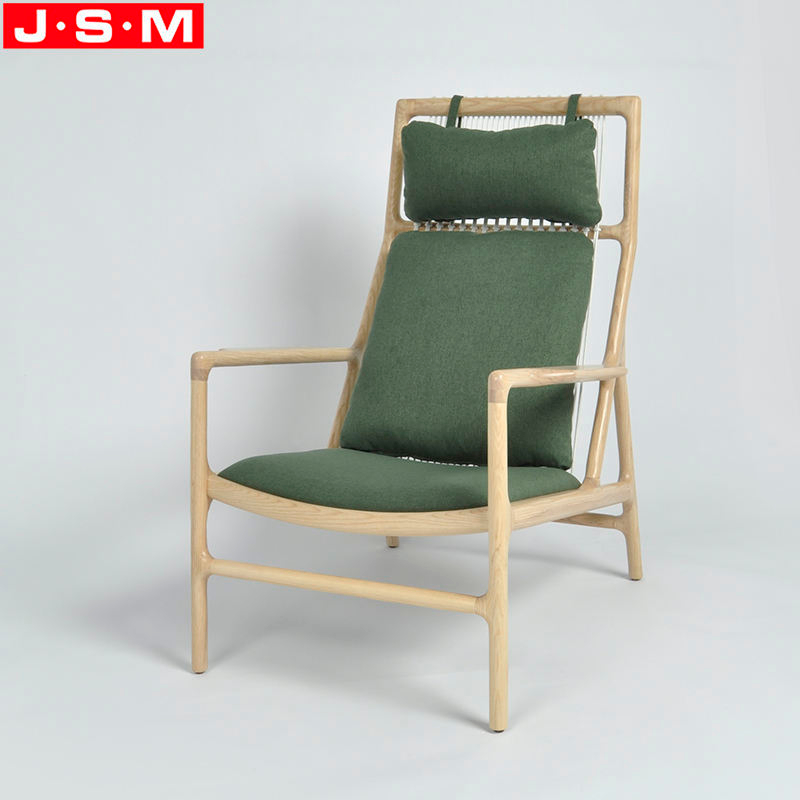 Solid Wood Frame Fabric Ottoman Living Room Furniture Home Stool Ottoman