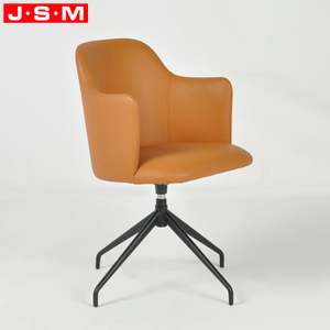 China Sale Visitor Wooden Frame Swivel Ergonomic Leather Chair Comfortable Office Chair