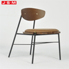Wholesale Living Room Wabi-Sabi Leisure Style Leather Cover Metal Frame Armchair