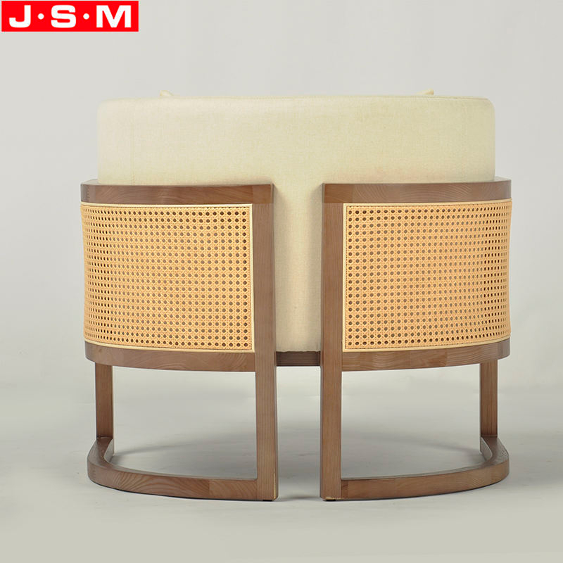 Contemporary Design Ash Timber Base Sofa Back Armrest Single Sofa Armchair