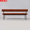 L Shape Long Chair PU Livingroom Metal Legs Restaurant Bench Chairs