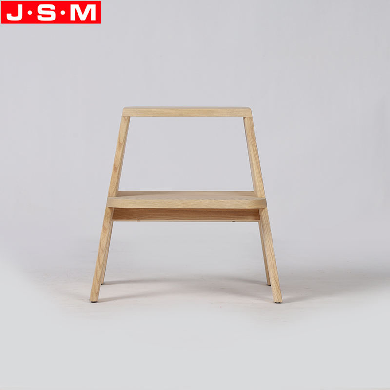 High Quality Oak Ash Timber Wood 2 Steps Ladder Stool Adult Kitchen Stool Chair