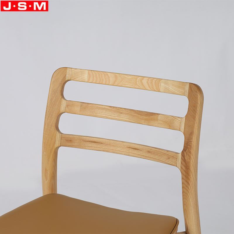 Modern Dining Furniture Cushion Seat Chairs Dining Ash Timber Frame Dining Chair Without Armrests