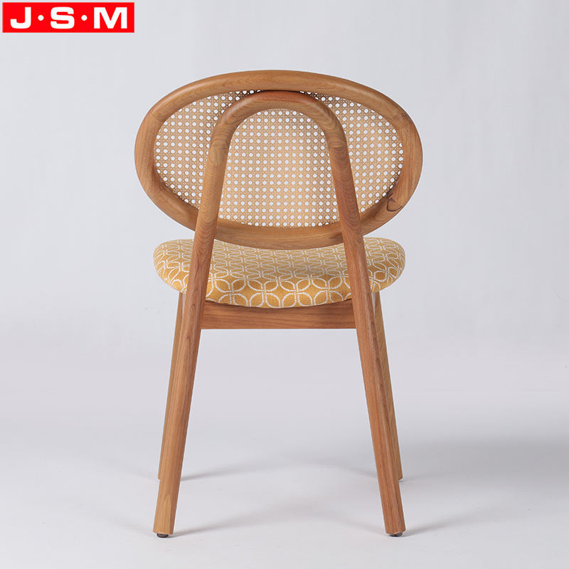 Wholesale Simple Chinese Vintage Wooden Rattan Back Home Dining Chair