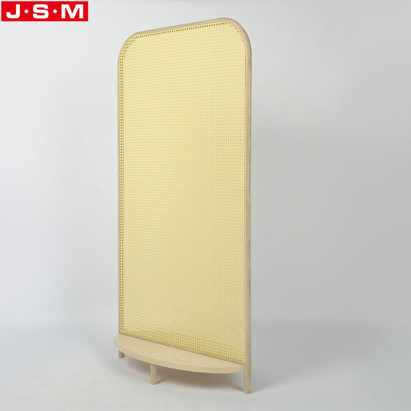 Wooden Plastic Rattan Back Living Room Floor Shelf For Bedroom And Office