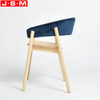 High Quality Veneer Seat Wood Dining Chair With Cushion Backrest