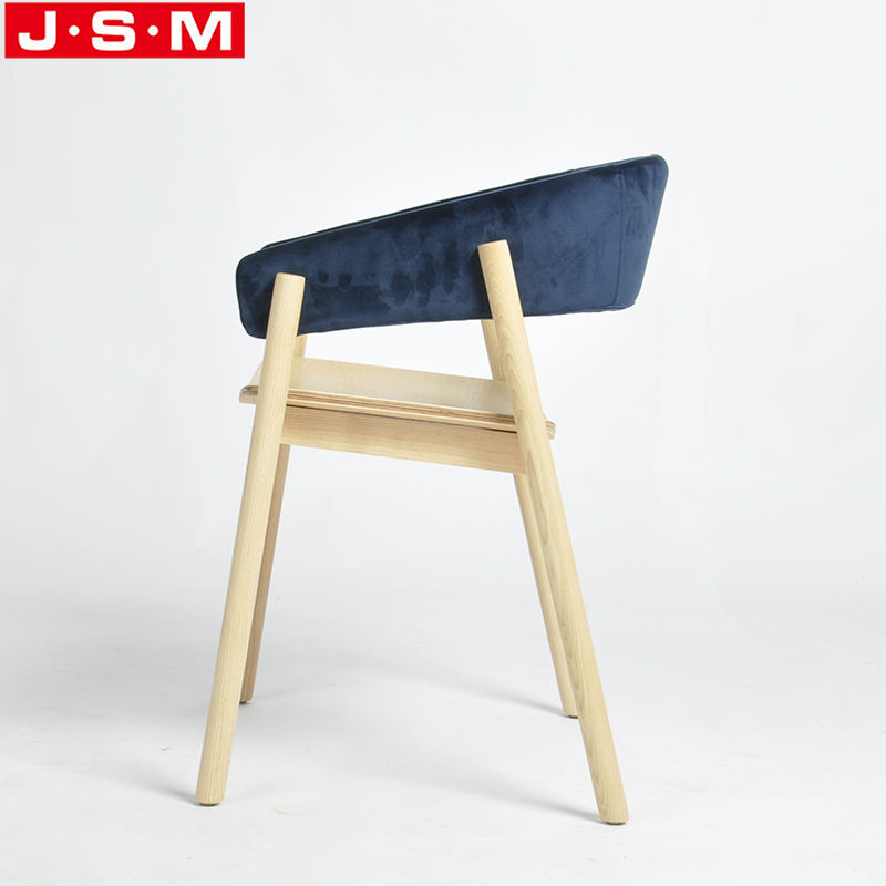 High Quality Veneer Seat Wood Dining Chair With Cushion Backrest