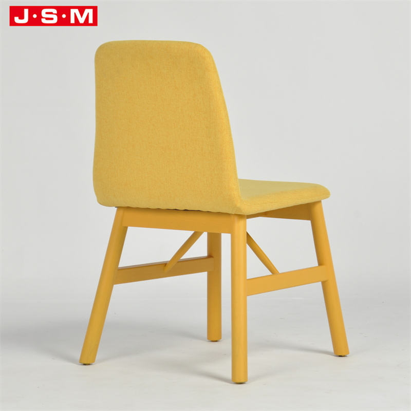 Nordic Italian Coffee House Wooden Frame Upholstered Dining Leather Chair