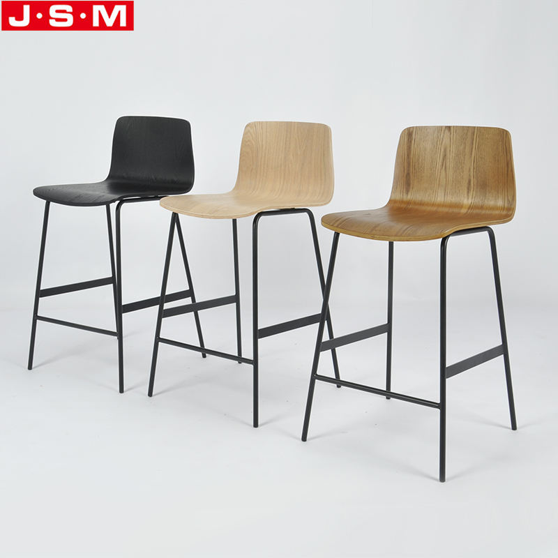 Modern Portable Lounge Counter Bar High Wooden Step Stools For Kitchen