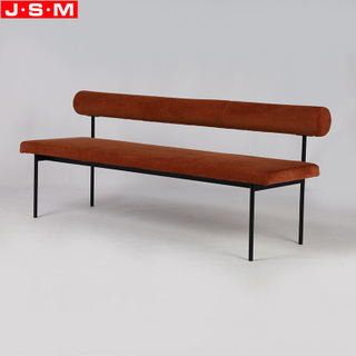 Selling Long Chair Home Office Metal Legs Home Bar Wooden Frame With Foam And Fabric Bench Chairs