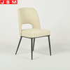 ODM Dining Chairs Wooden Tea Art Club Dining Chair With Metal Base