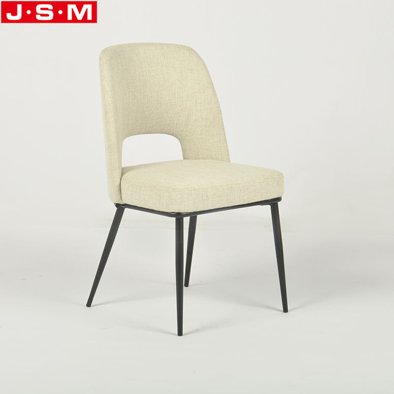 ODM Dining Chairs Wooden Tea Art Club Dining Chair With Metal Base