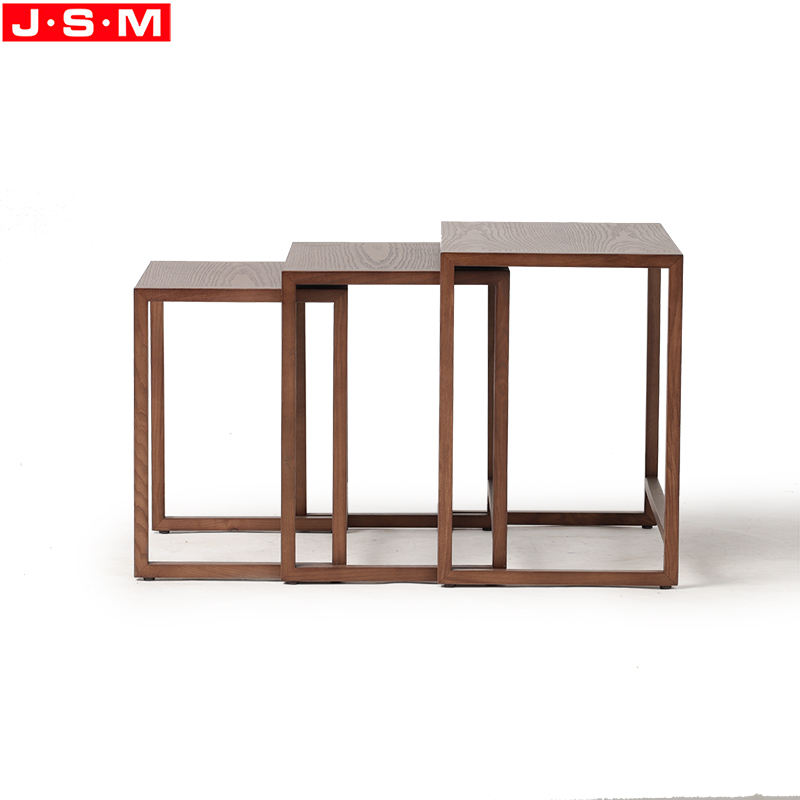 Modern Nordic Minimalist Nesting Multifunction Wood Living Room Furniture Center Tea Coffee Table Set