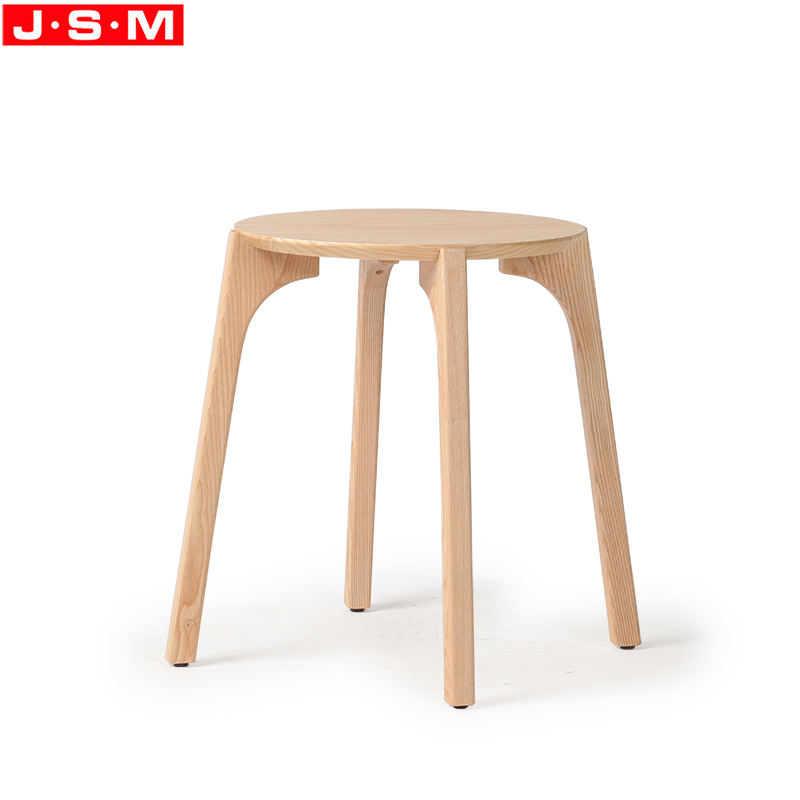 High Quality Stool Chair Modern Round Plywood Ash Veneer Ottoman Stool