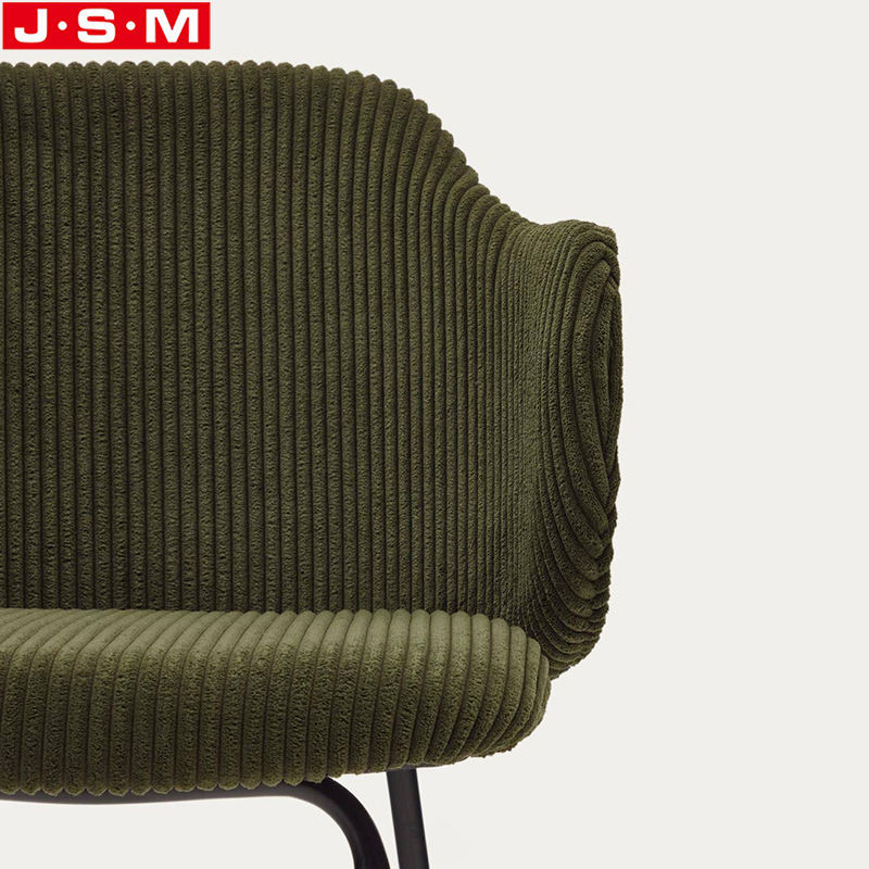 Living Room Furniture Dinning Fully Upholstery Seat Metal Legs Base Dinning Chair