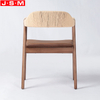 Wholesale Solid Wooden Cafe Paper Rope Back Decoration Restaurant Dining Chair