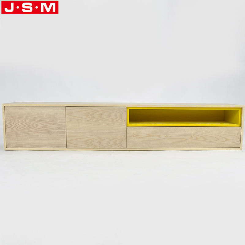 Simple Modern Solid Timber Edge Bedroom TV Cabinet With Storage