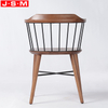 Factory Made Vintage Cafe Shop Iron Backrest Simple Style Wooden Restaurant Dinning Chairs