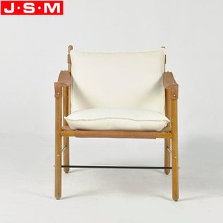 Modern Comfortable Lounge Terrace Living Room Upholstered Wood Armchairs