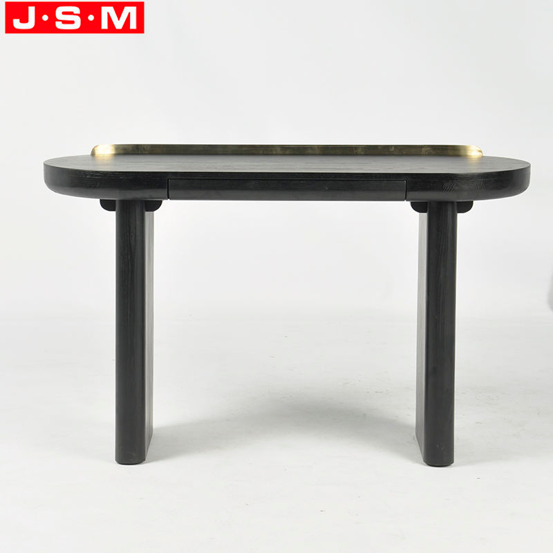 Golden Chrome Decoration 1 Drawer Writing Desk Table Computer Desk For Home Office