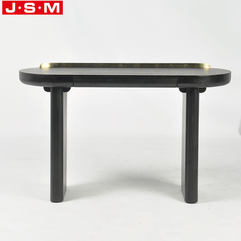 Golden Chrome Decoration 1 Drawer Writing Desk Table Computer Desk For Home Office