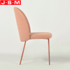 Contemporary Wooden Frame Pink Back Dining Chairs In Office Building