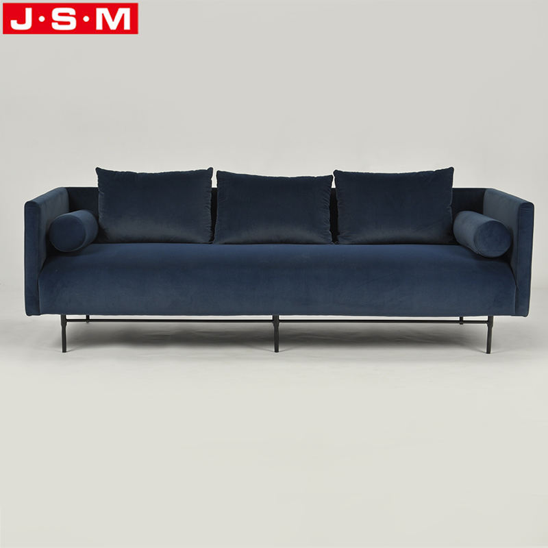 Any Color Is Available Retro Style Wooden Frame Living Room Sofa