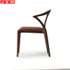 Modern Design Walnut Color Restaurant Cafe Ash Walnut Solid Wood Dining Chairs For Sale