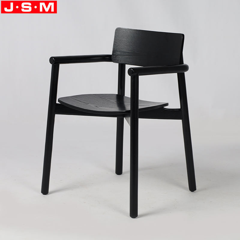 Hot Sale Veneer Back Outdoor Chair Wooden Restaurant Dining Chair With Arm