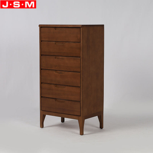 Home Bedroom 6 Drawer Veneer Carcase Cabinet Wooden Living Room Storage Cabinet