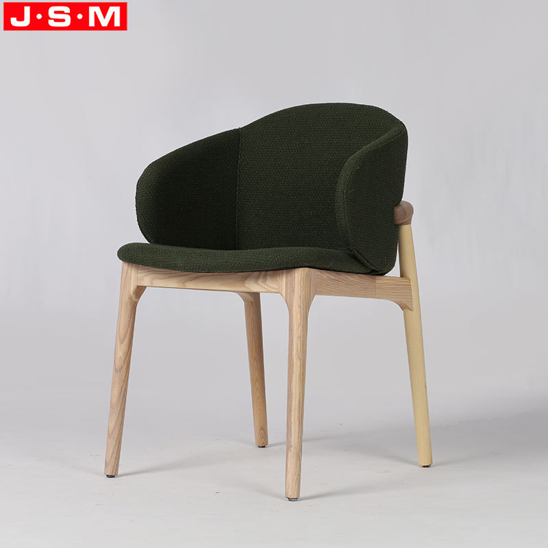 Green Restaurant Ash Timber Home Furniture Wooden Legs Dining Chair