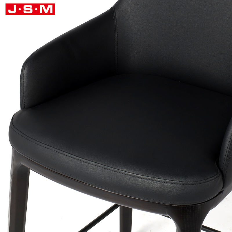 Commercial Furniture Nordic Indoor Fabric Seat Wooden Frame High Back Bar Stool