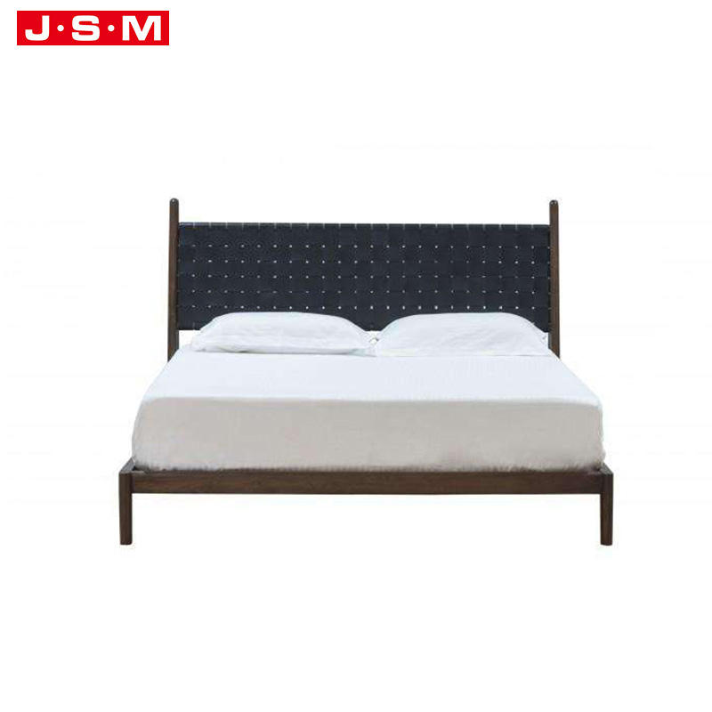 High Quality Upholstered Solid Wood Ash Timber Bed Frame King Size Bed