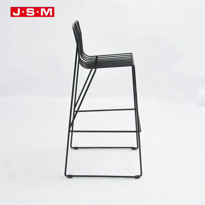 Simple Classy Powder Coatingmetal Bar Office Black Modern Bar Stool