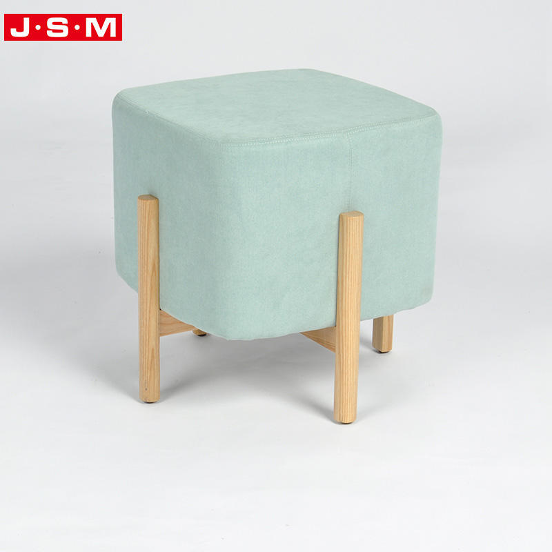 Hot Sale Blue Pink Dressing Room Square 2 Seater Lounge Chair Ottoman For Living Room