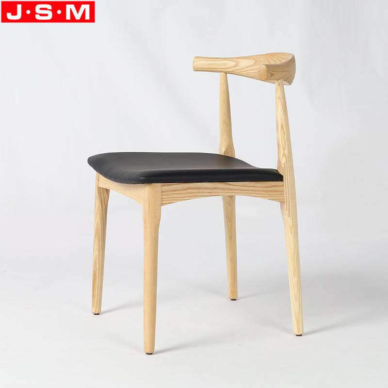 Morden Style Cooling Fabric Seat Wooden Leg High Back Armless Dining Chair