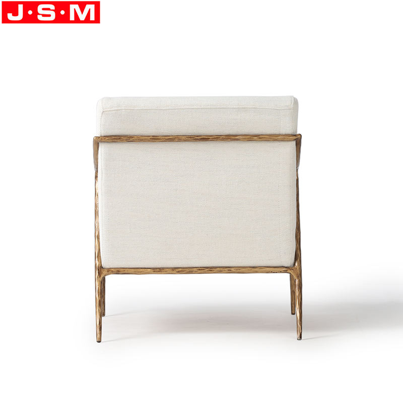 Italia Art Design Modern Style Metal Frame Armchair For Villa Hotel Living Room Fabric Leisure Chair