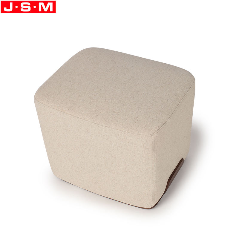 Modern Home French Style Fabric Upholstery Footstool Round Stool Ottoman