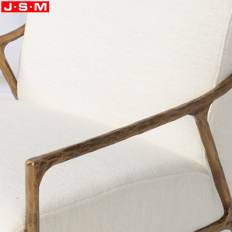 Italia Art Design Modern Style Metal Frame Armchair For Villa Hotel Living Room Fabric Leisure Chair