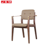 Hot Sale Modern Nature Restaurant Solid Wood Dining Chair With Arm