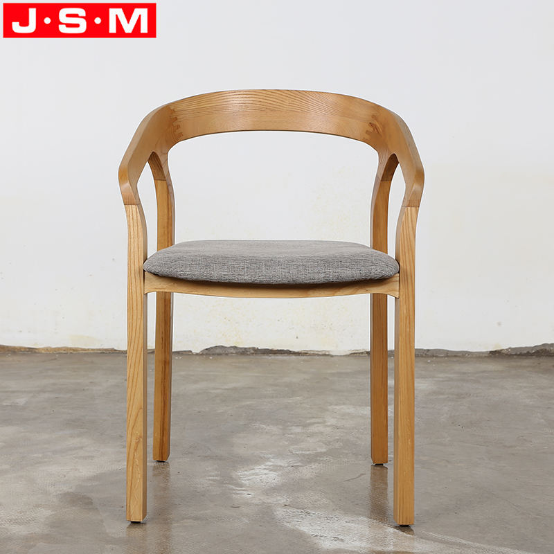 Factory Wholesale Dining Room Furniture Fabric Ash Timber Restaurant Dining Chair