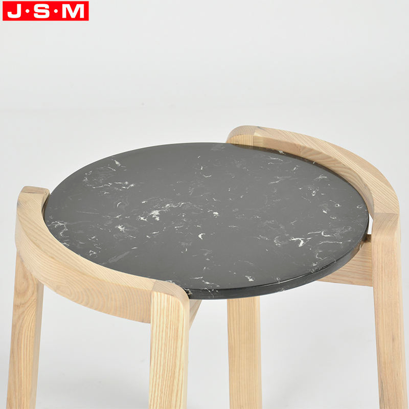 Wooden Living Room Rock Slab Table Top Small Coffee Round Tea Table
