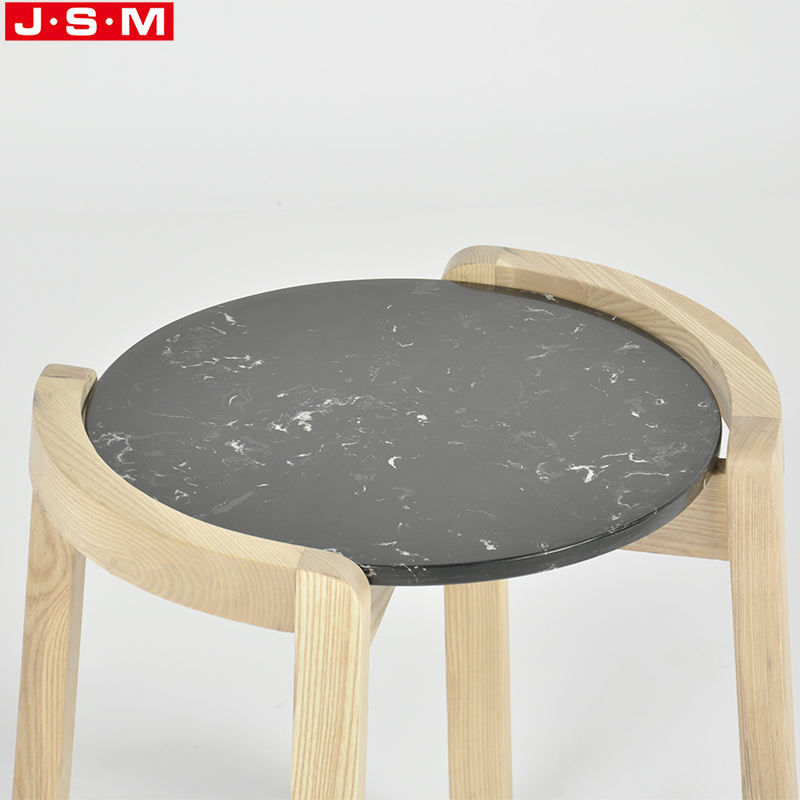 Wooden Living Room Rock Slab Table Top Small Coffee Round Tea Table
