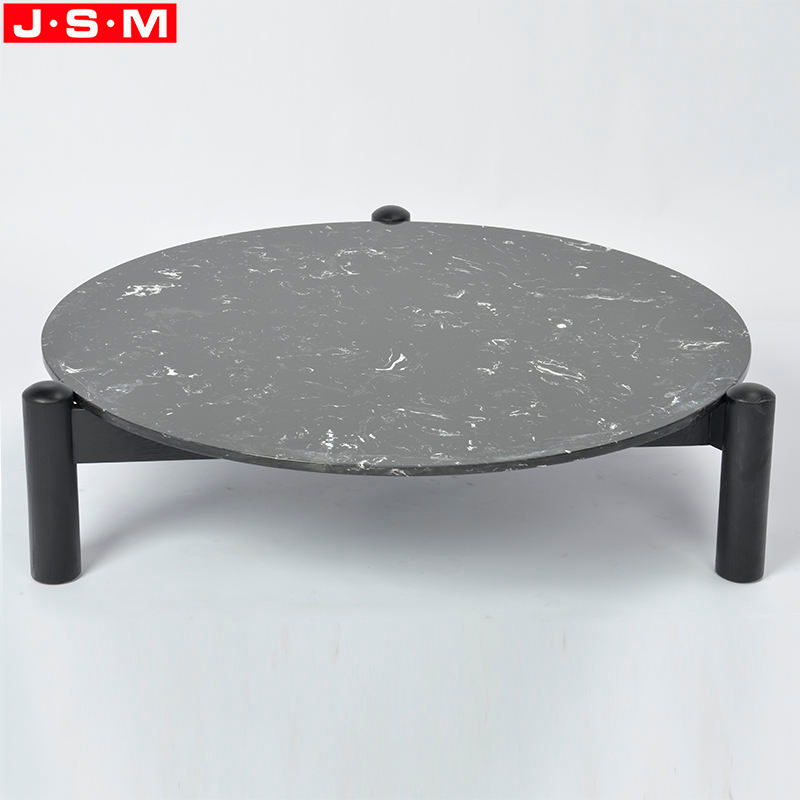 Nordic Modern Rock Slab Tea Table Designed Living Room Solid Wood Coffee Table