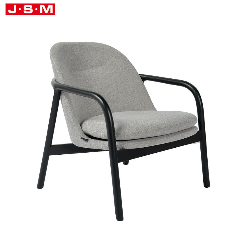 Indoor Fancy Living Room Furniture Ash Solid Wood Frame Single Room Seating Armchair Chair