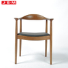 Modern Luxury Cushion Seat Brown Nordic Style Wood Kitchen Room Dining Chairs